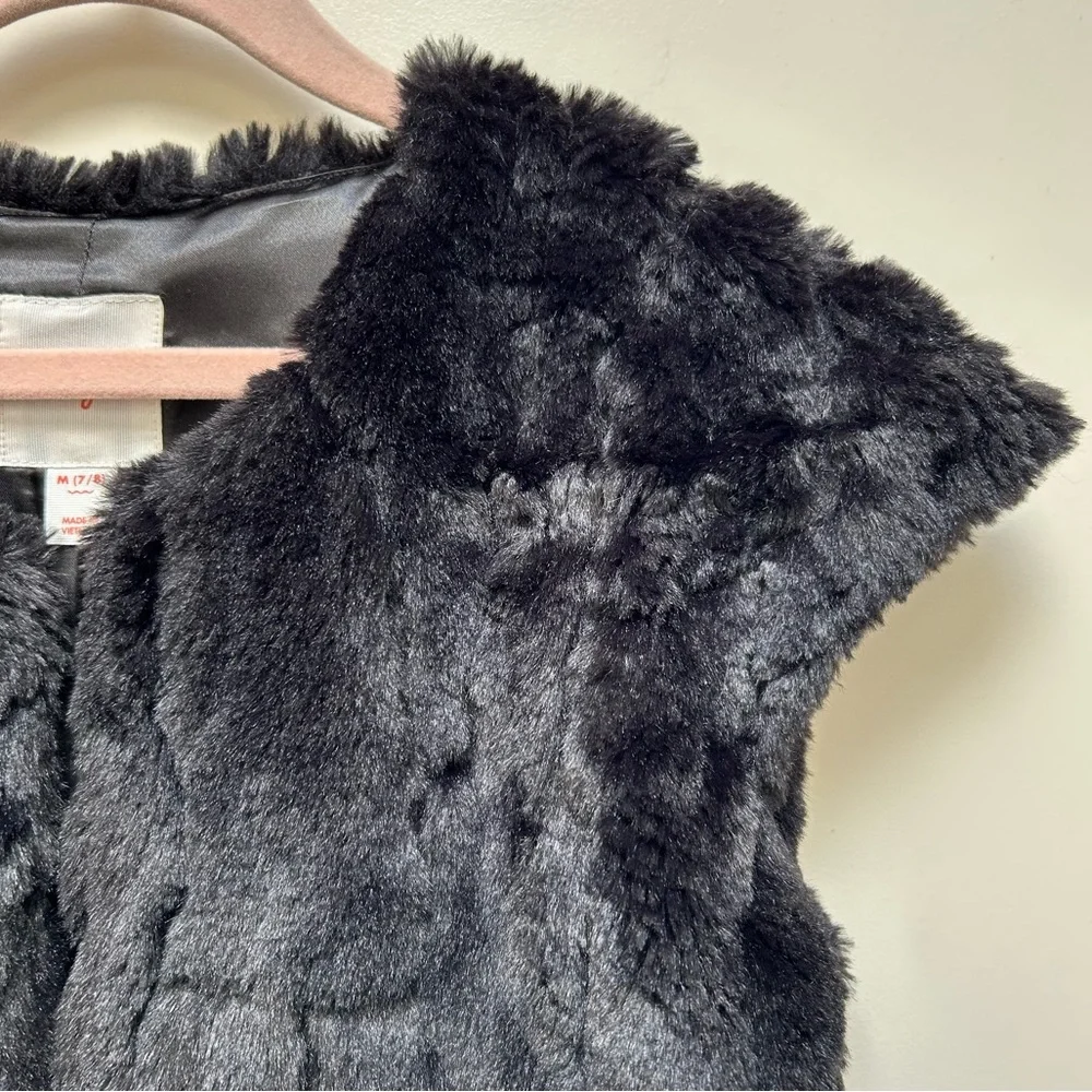 Cat & Jack Faux Fur Black Shrug Size M